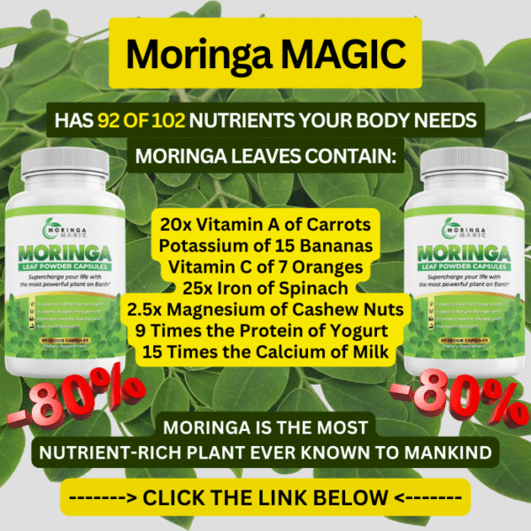 Moringa Magic – 3 Bottles (90 Days Supply) + FREE Bonus eBook - Image 2