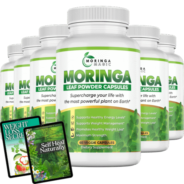 Moringa Magic – 6 Bottles (180 Days Supply) + 2 FREE eBooks